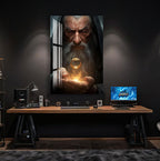 Lord of the Rings Glass Wall Art – Gandalf with The One Ring Fantasy Poster