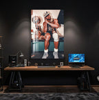 Stephen Curry Glass Wall Art – NBA Champion Trophy Celebration Decor