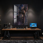 Jinx Arcane Glass Wall Art – League of Legends Gaming Poster for Gamers