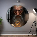 Lord of the Rings Glass Wall Art – Gandalf with The One Ring Fantasy Poster