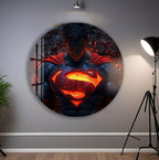 Superman Glass Wall Art – DC Superhero Home Decor