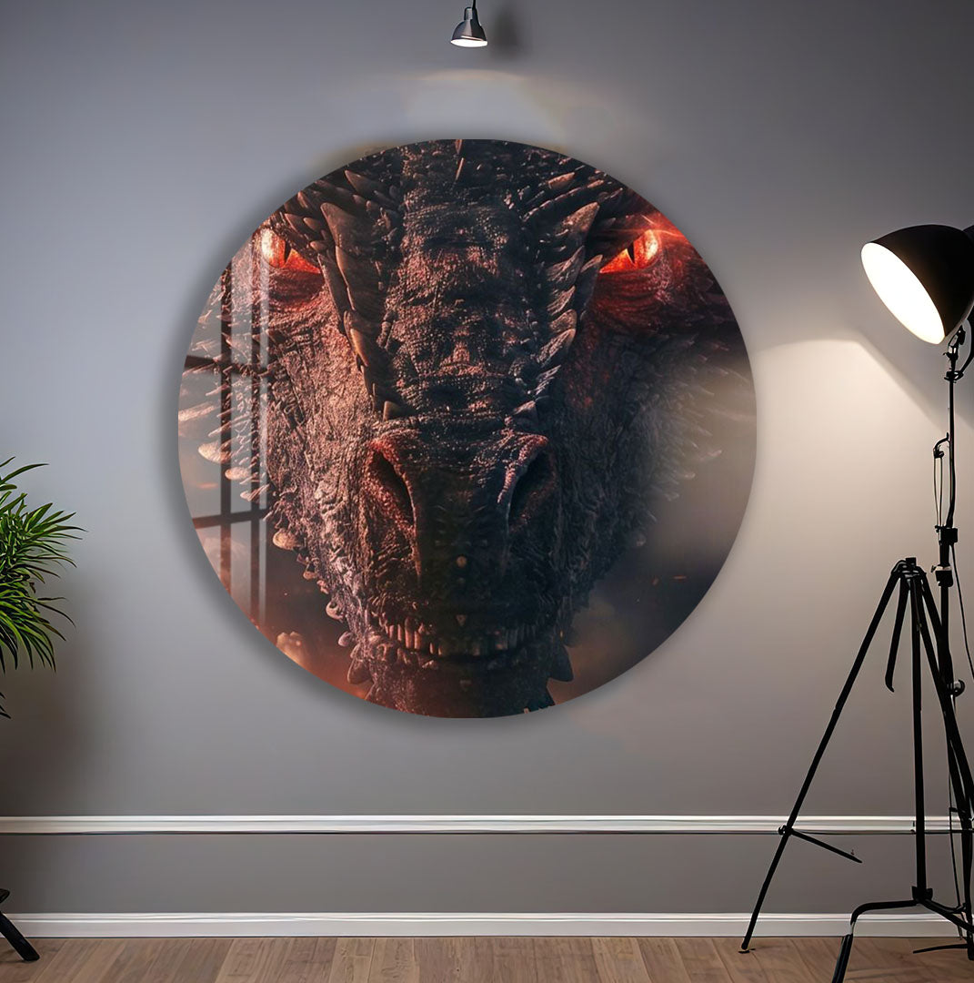 Game of Thrones Glass Wall Art – Daenerys and Dragon Epic Scene Poster