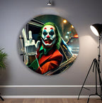 Joker Car Scene Glass Wall Art – DC Supervillain Home Decor