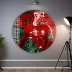 Cristiano Ronaldo Glass Wall Art – Football Legend Sports Decor for Modern Interiors