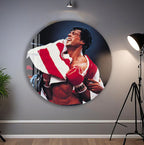 Rocky Balboa Glass Wall Art – Iconic Boxing Legend Sports Decor