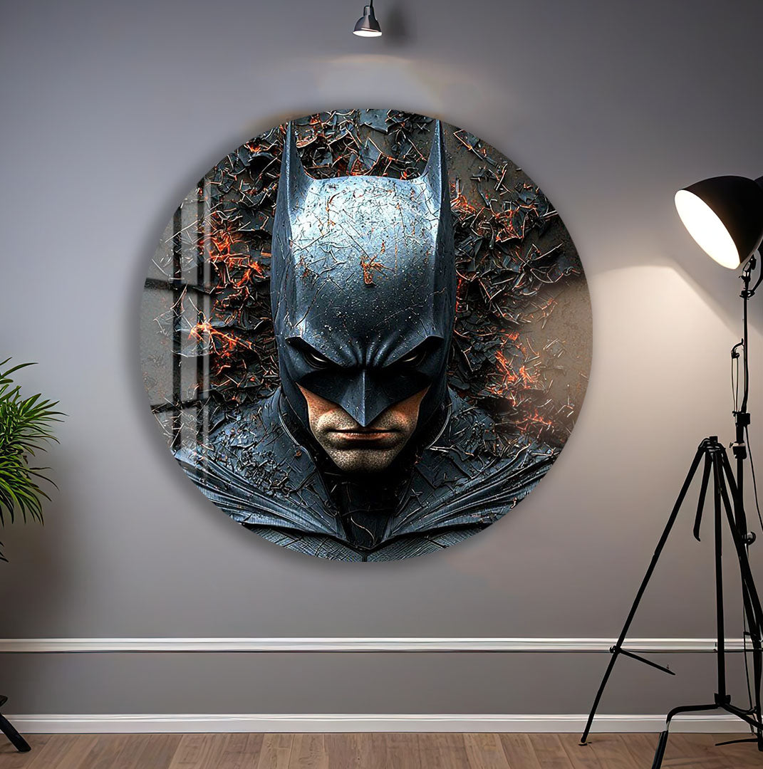 Batman Glass Wall Art – DC Superhero Home Decor