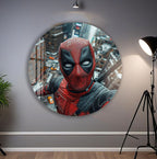 Deadpool Glass Wall Art – Marvel Superhero Home Decor