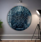 Iron Throne Glass Wall Art – Game of Thrones Inspired Movie Decor