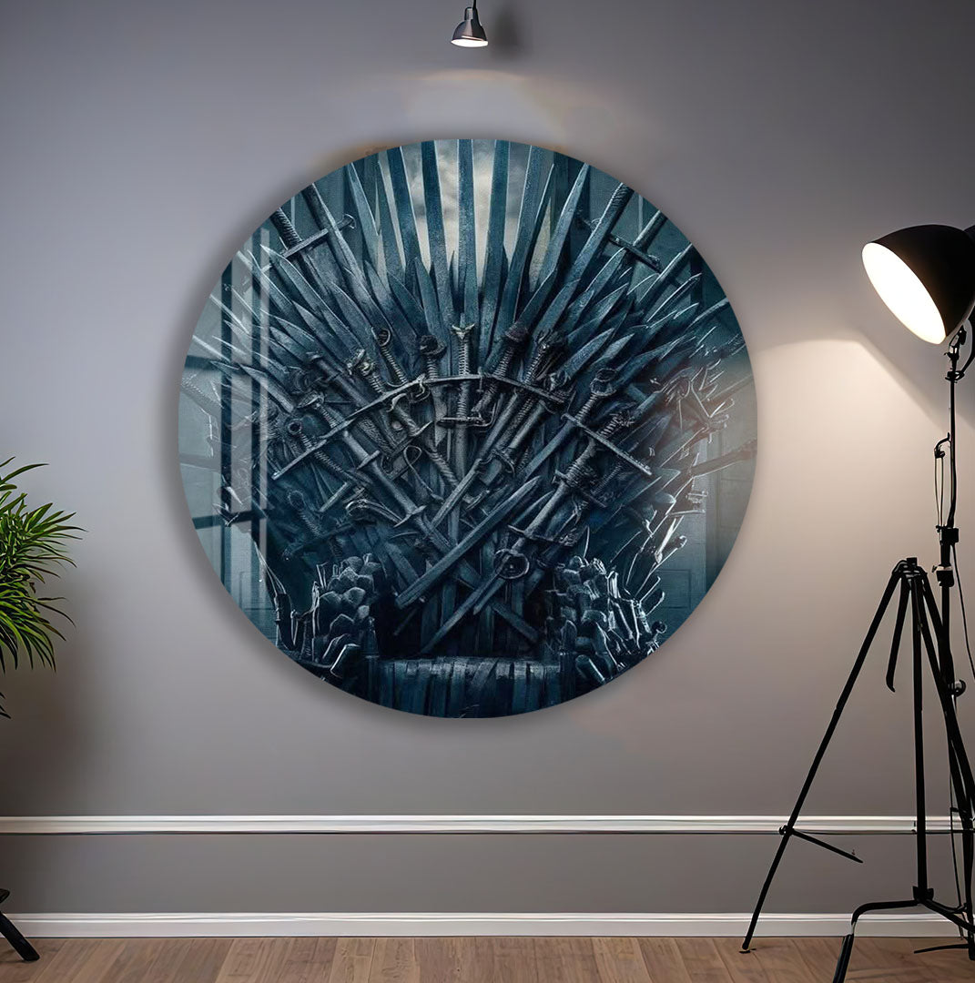 Iron Throne Glass Wall Art – Game of Thrones Inspired Movie Decor