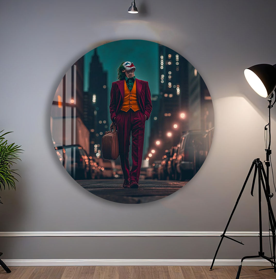 Joker City Night Glass Wall Art – DC Supervillain Home Decor