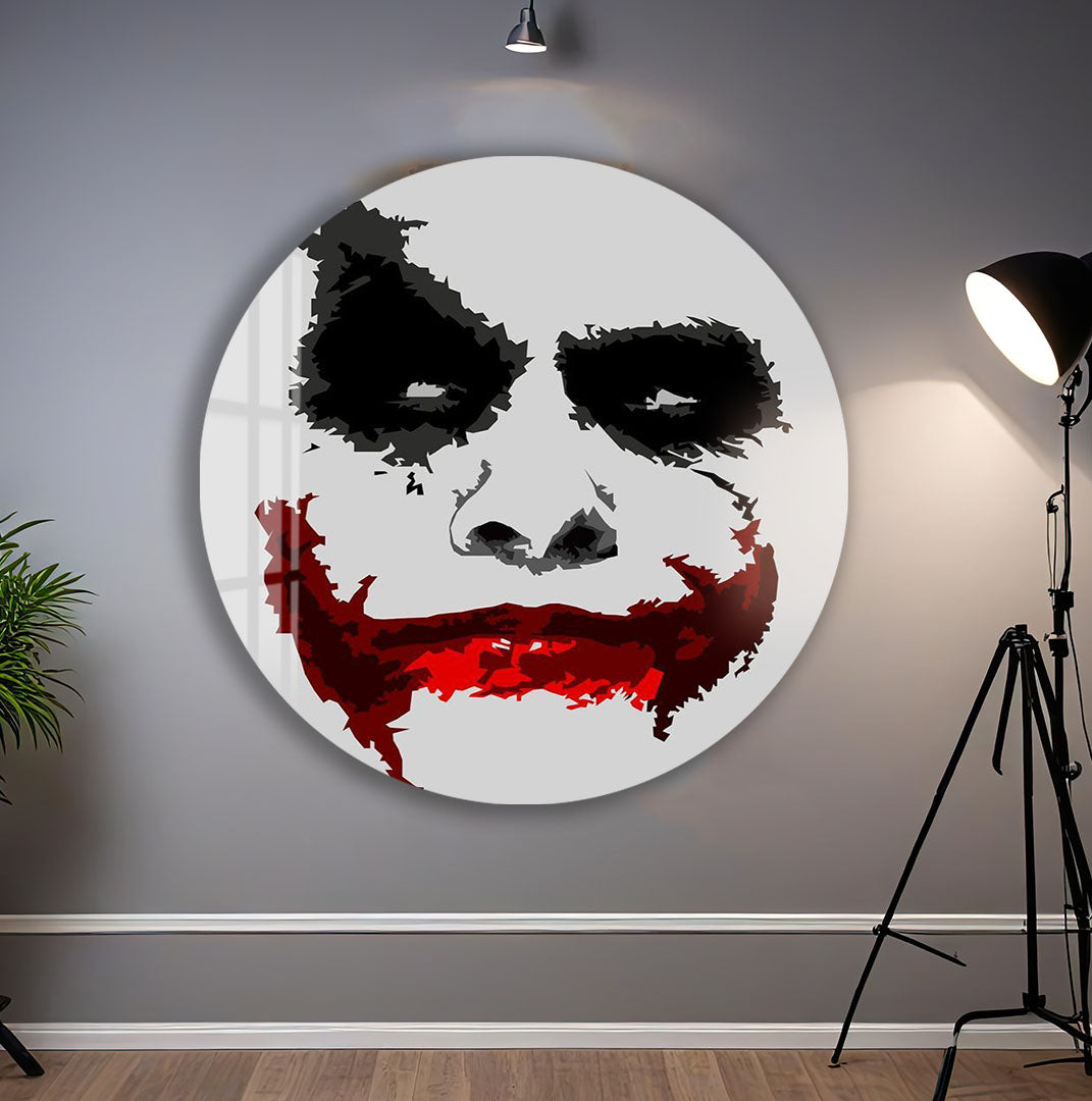 Joker Face Glass Wall Art – DC Supervillain Home Decor