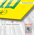 Neymar Jr Glass Wall Art – Iconic Number 10 Brazil Jersey Sports Decor