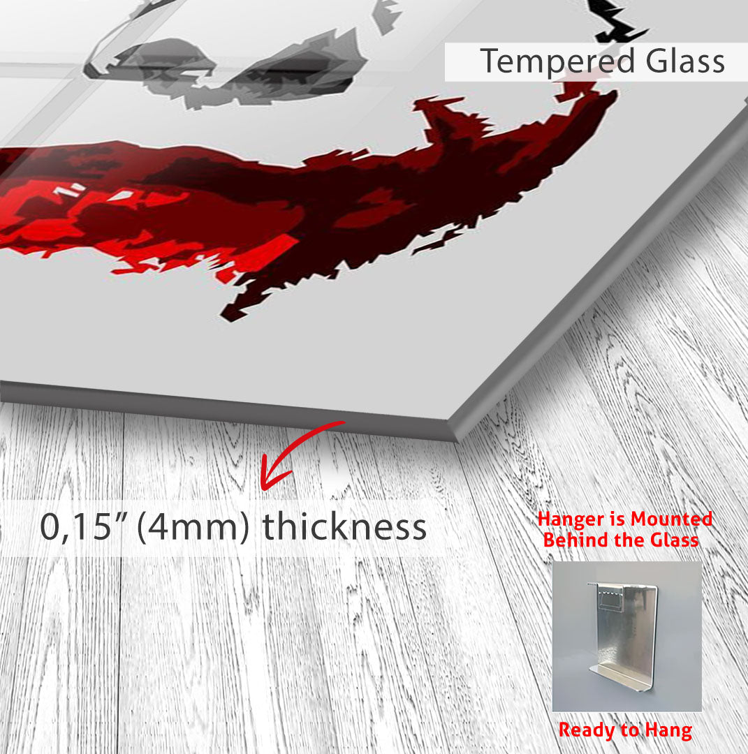 Joker Face Glass Wall Art – DC Supervillain Home Decor