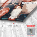 Stephen Curry Glass Wall Art – NBA Champion Trophy Celebration Decor