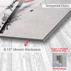 Samurai Katana Glass Wall Art – Japanese Warrior Sword Decor for Modern Interiors