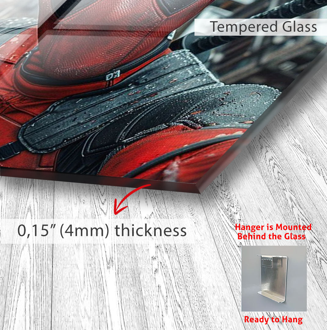 Deadpool Glass Wall Art – Marvel Superhero Home Decor