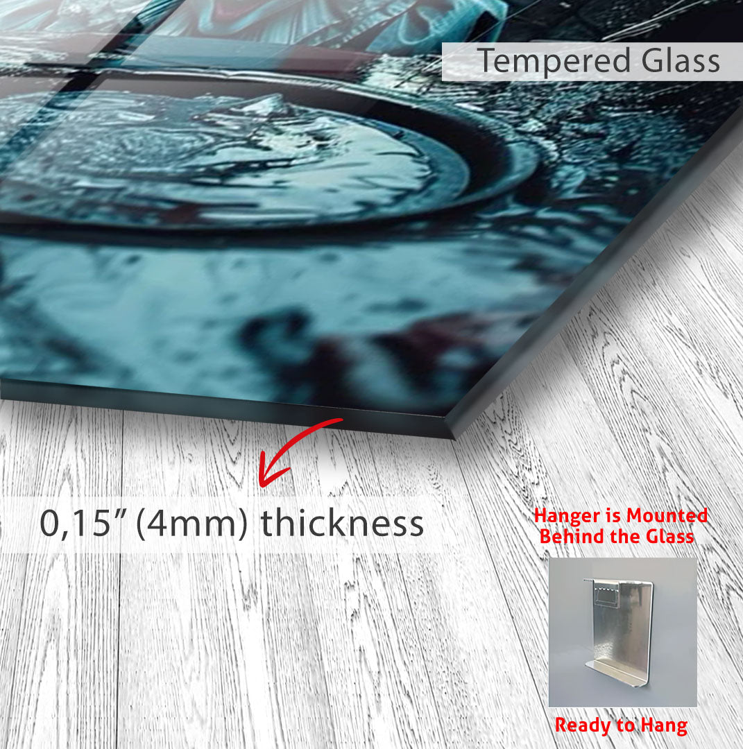 IT Movie Glass Wall Art – Pennywise Sewer Scene Horror Poster