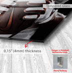 Texas Longhorns Glass Wall Art – American Football Sports Decor for Modern Interiors