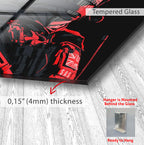 Ghost Soldier Glass Wall Art – Gaming Inspired Military Decor for Modern Interiors