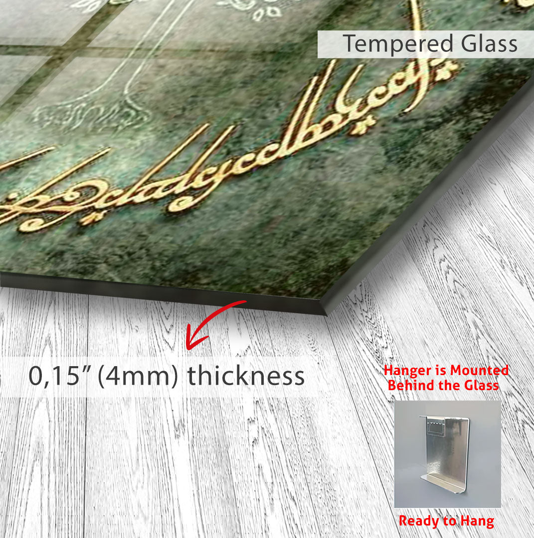 Lord of the Rings Glass Wall Art – Fantasy Movie Home Decor