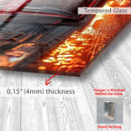 Formula 1 Glass Wall Art – Ferrari Car Decor for Modern Interiors