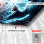 Harry Potter vs Voldemort Glass Wall Art – Fantasy Movie Home Decor
