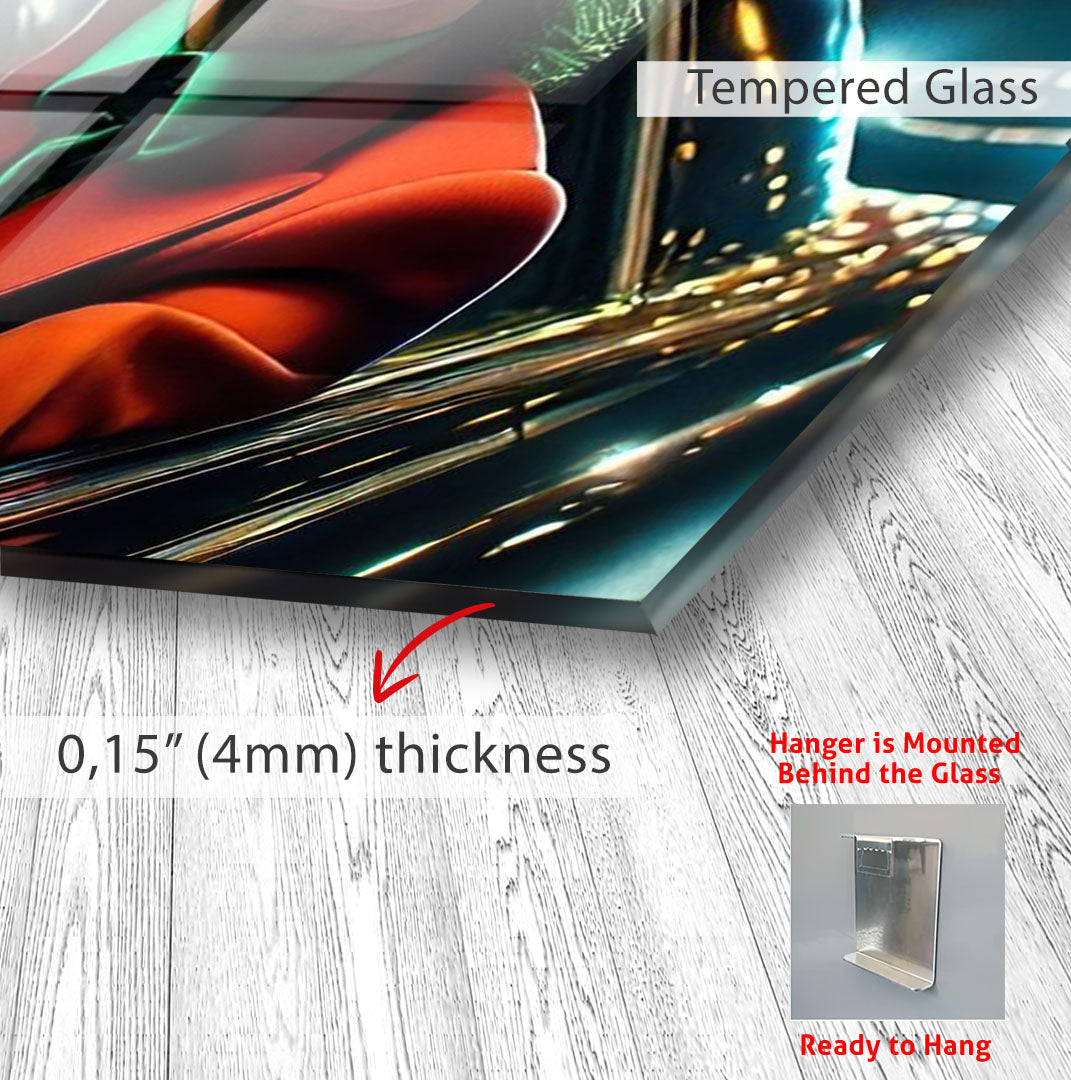 Joker Car Scene Glass Wall Art – DC Supervillain Home Decor
