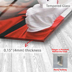 Salvador Mask Glass Wall Art – Rebellious Red Outfit Street Style Decor