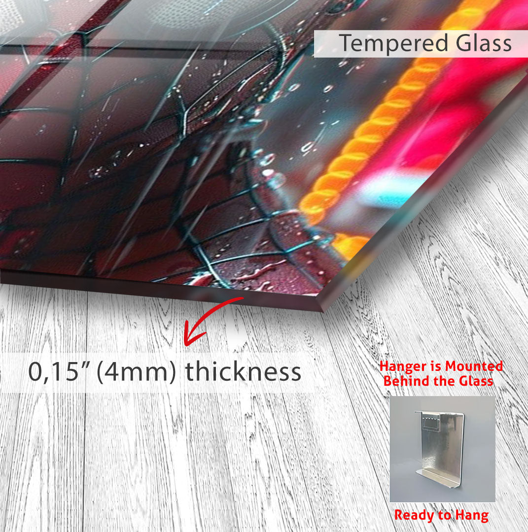 Spider-Man Glass Wall Art – Marvel Superhero Home Decor