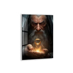 Lord of the Rings Glass Wall Art – Gandalf with The One Ring Fantasy Poster