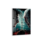 Harry Potter vs Voldemort Glass Wall Art – Deathly Hallows Movie Poster Decor