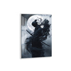 Samurai Warrior Moon Glass Wall Art – Epic Gaming & Fantasy Decor for Modern Interiors