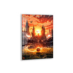 Harry Potter Golden Snitch Glass Wall Art – Fantasy Movie Home Decor