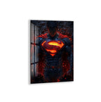 Superman Glass Wall Art – DC Superhero Home Decor