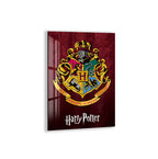 Harry Potter Hogwarts Crest Glass Wall Art – Fantasy Movie Home Decor