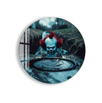 IT Movie Glass Wall Art – Pennywise Sewer Scene Horror Poster