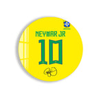 Neymar Jr Glass Wall Art – Iconic Number 10 Brazil Jersey Sports Decor