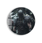 Viking Warrior Glass Wall Art – Norse Mythology Movie Inspired Home Decor