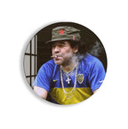 Diego Maradona Glass Wall Art – Boca Juniors Football Legend Decor