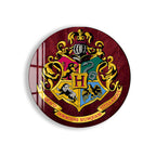 Harry Potter Hogwarts Crest Glass Wall Art – Fantasy Movie Home Decor