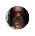 Lord of the Rings Glass Wall Art – Gandalf with The One Ring Fantasy Poster