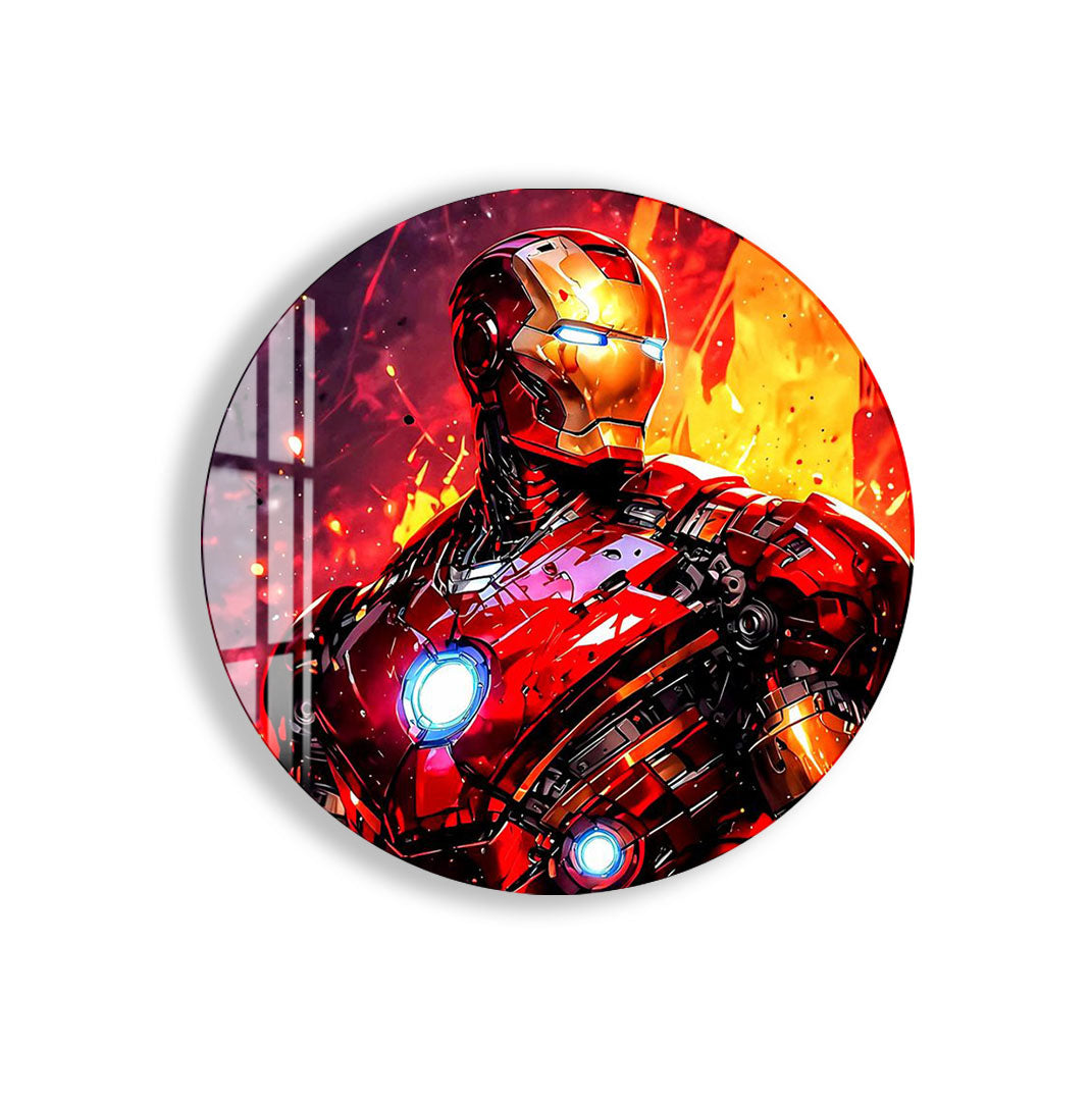Iron Man Glass Wall Art – Marvel Superhero Home Decor