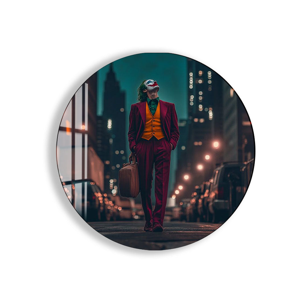 Joker City Night Glass Wall Art – DC Supervillain Home Decor