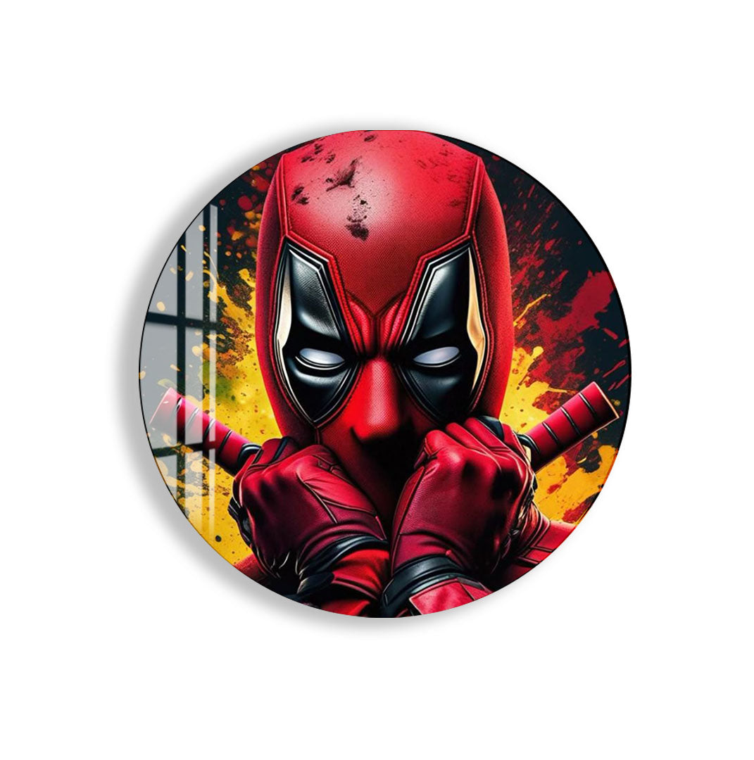 Deadpool Glass Wall Art – Marvel Superhero Wall Decor