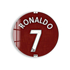 Cristiano Ronaldo Glass Wall Art – Iconic Number 7 Jersey Sports Decor
