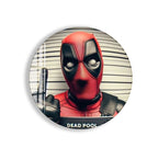 Deadpool Mugshot Glass Wall Art – Marvel Superhero Home Decor