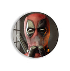 Deadpool Glass Wall Art – Marvel Superhero Home Decoration