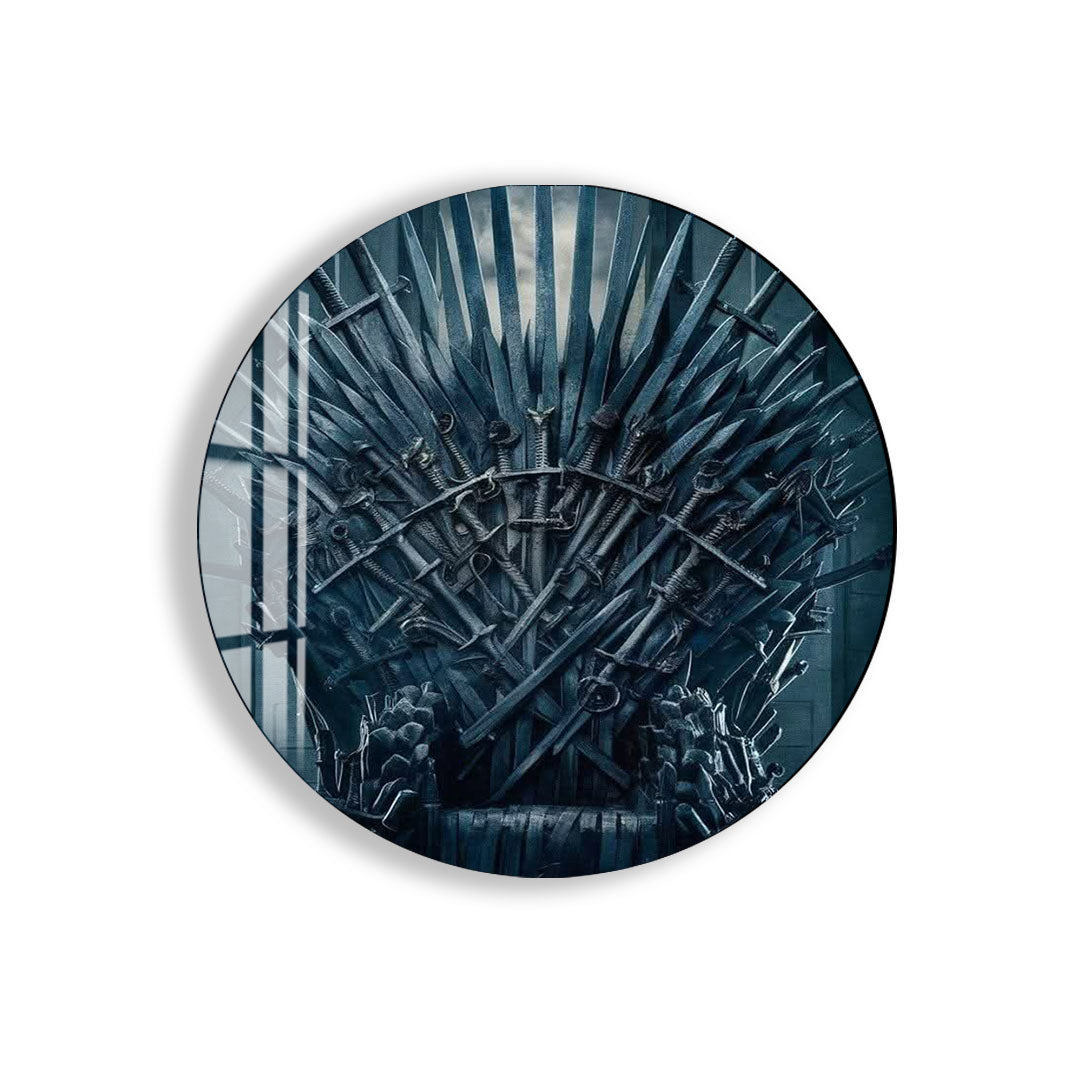 Iron Throne Glass Wall Art – Game of Thrones Inspired Movie Decor