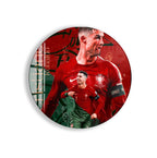 Cristiano Ronaldo Glass Wall Art – Football Legend Sports Decor for Modern Interiors