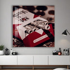 Money Cigarette Pack Glass Wall Art – Creative Pop Culture Decor for Modern Interiors